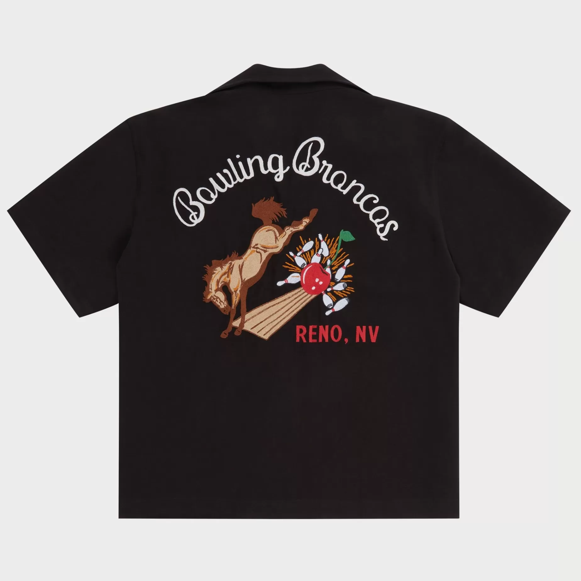 Camisa De Bolos Bowling Broncos (Negro)^Cherry Clearance