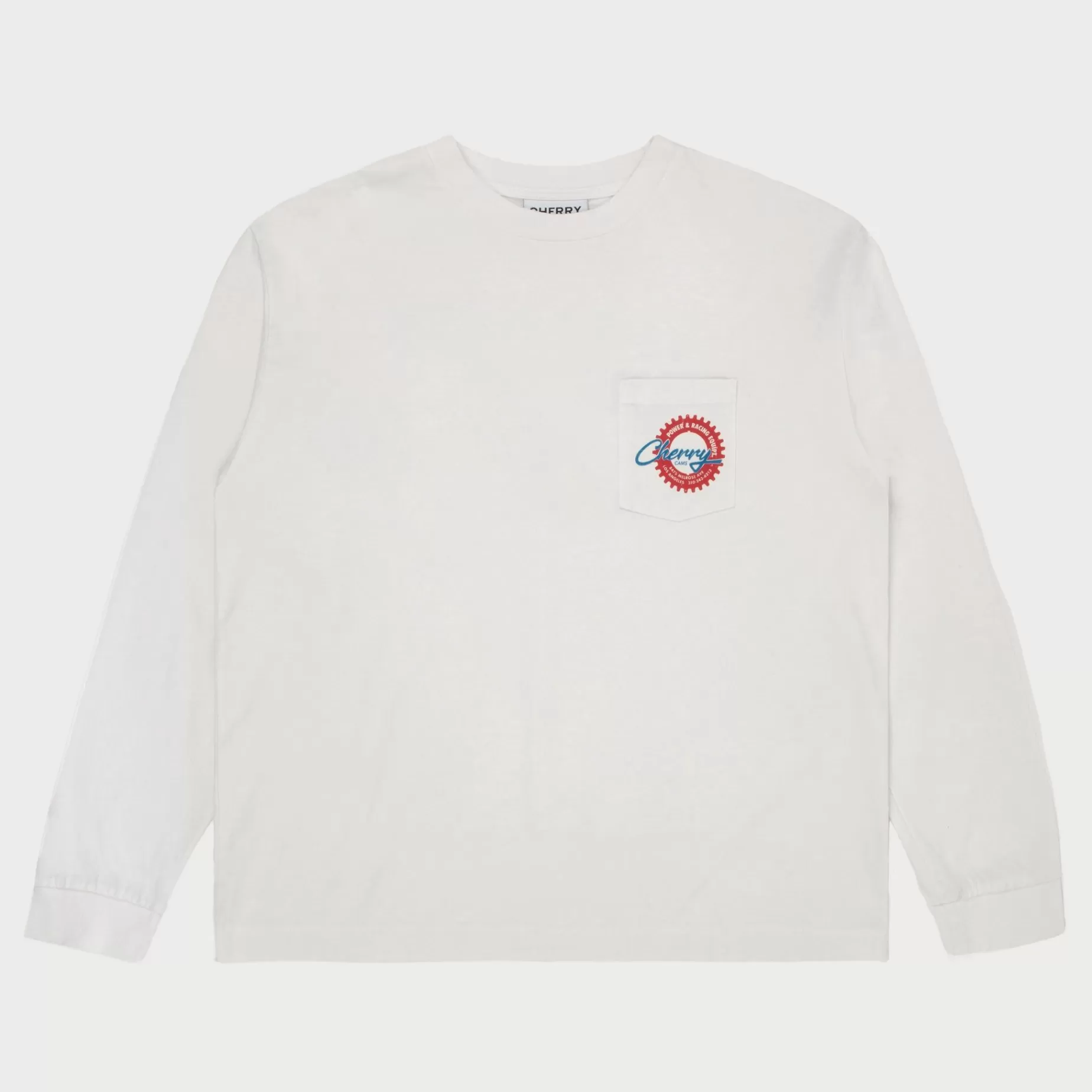 Camiseta Cams Pocket L/S (Blanco Vintage)^Cherry Sale