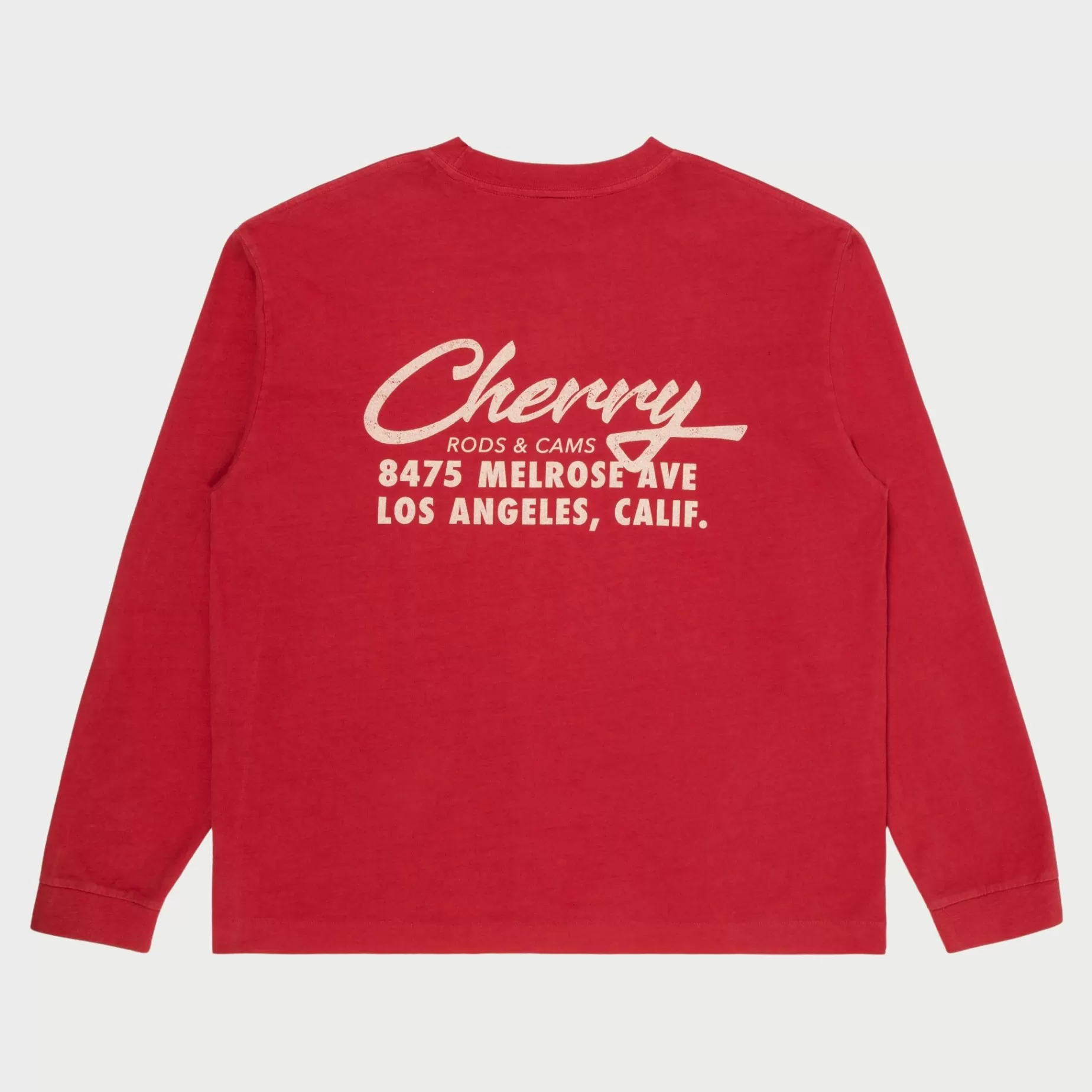 Camiseta Cams Pocket L/S (Rojo Vintage)^Cherry Hot