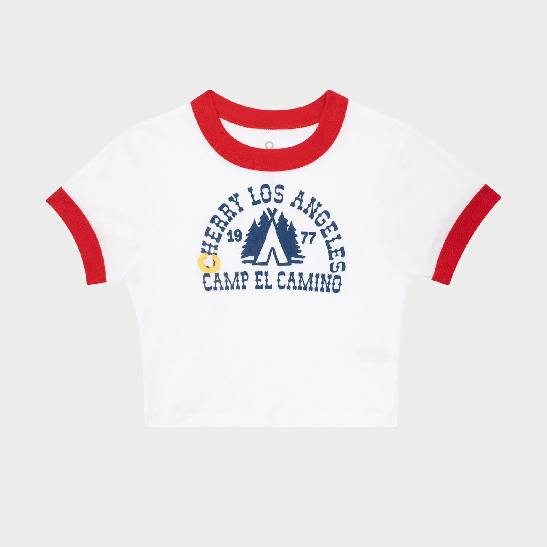 Camiseta Para Bebe Camp Ringer (Blanco/Rojo)^Cherry Discount