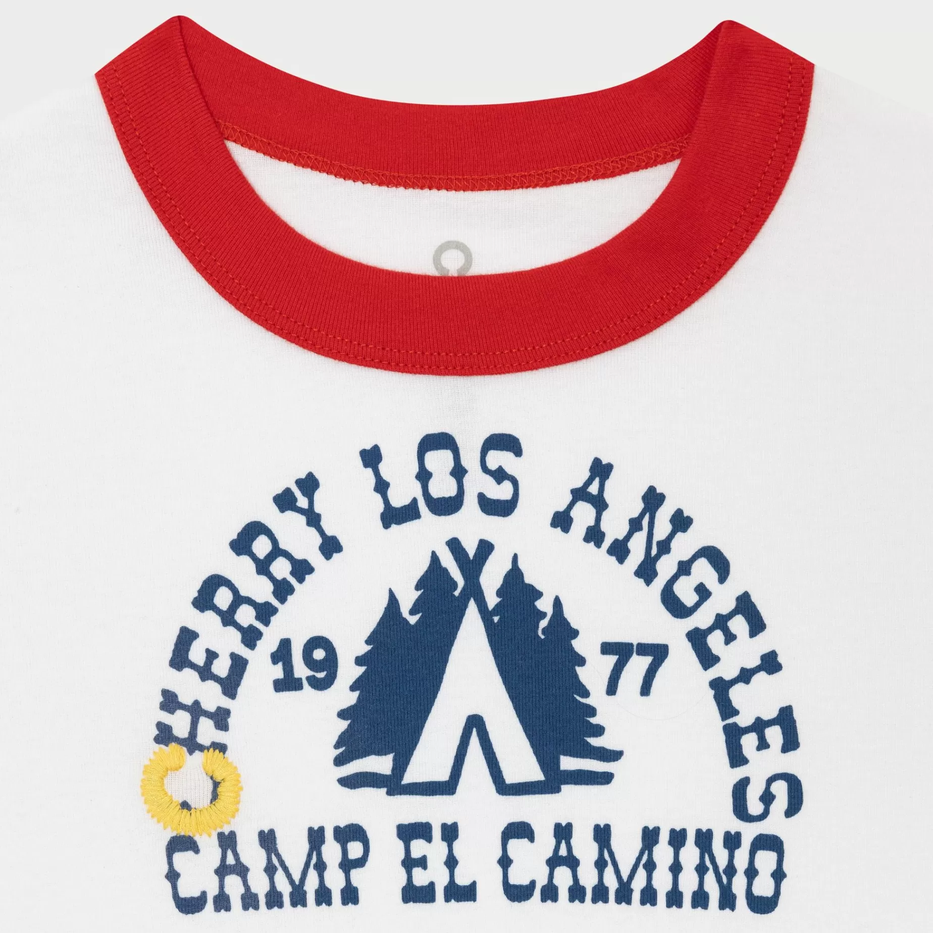 Camiseta Para Bebe Camp Ringer (Blanco/Rojo)^Cherry Discount