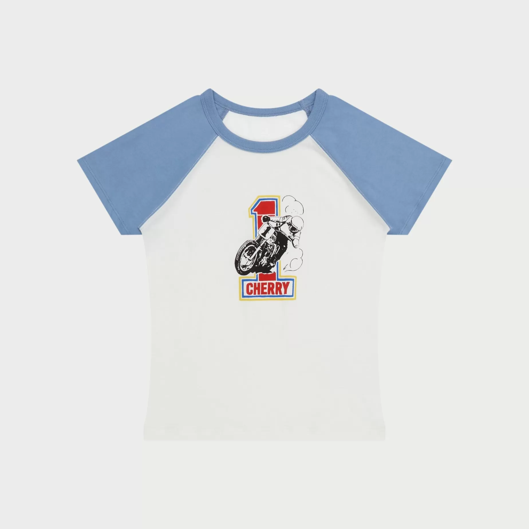 Camiseta Raglan Para Bebe (Azul Polvoriento)^Cherry Fashion