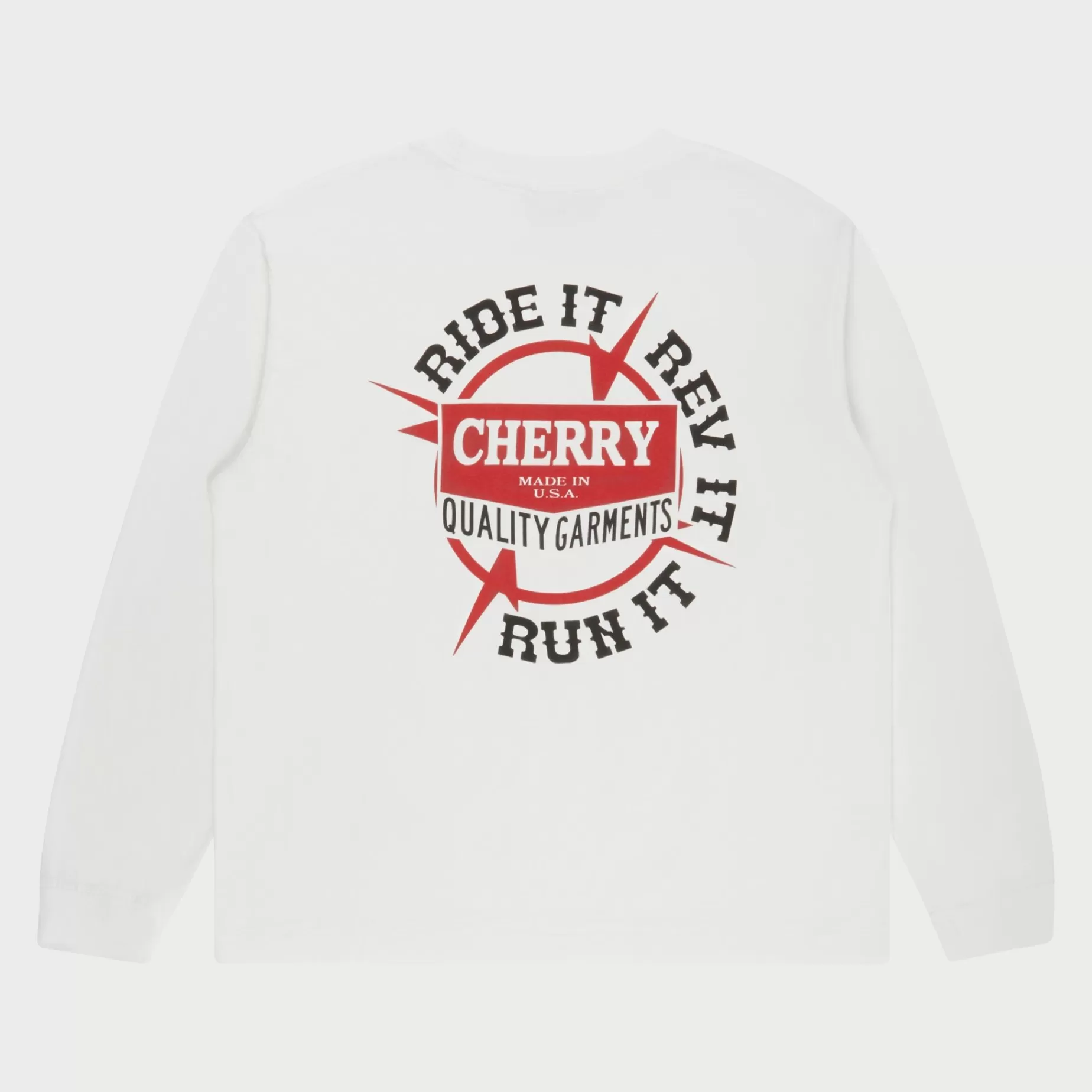 Camiseta Ride It, Rev It Pocket L/S (Blanco)^Cherry Shop