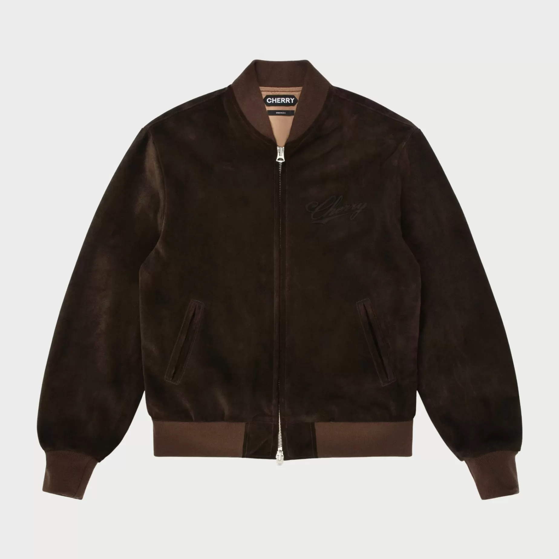 Chaqueta Bomber De Ante (Espresso)^Cherry Hot