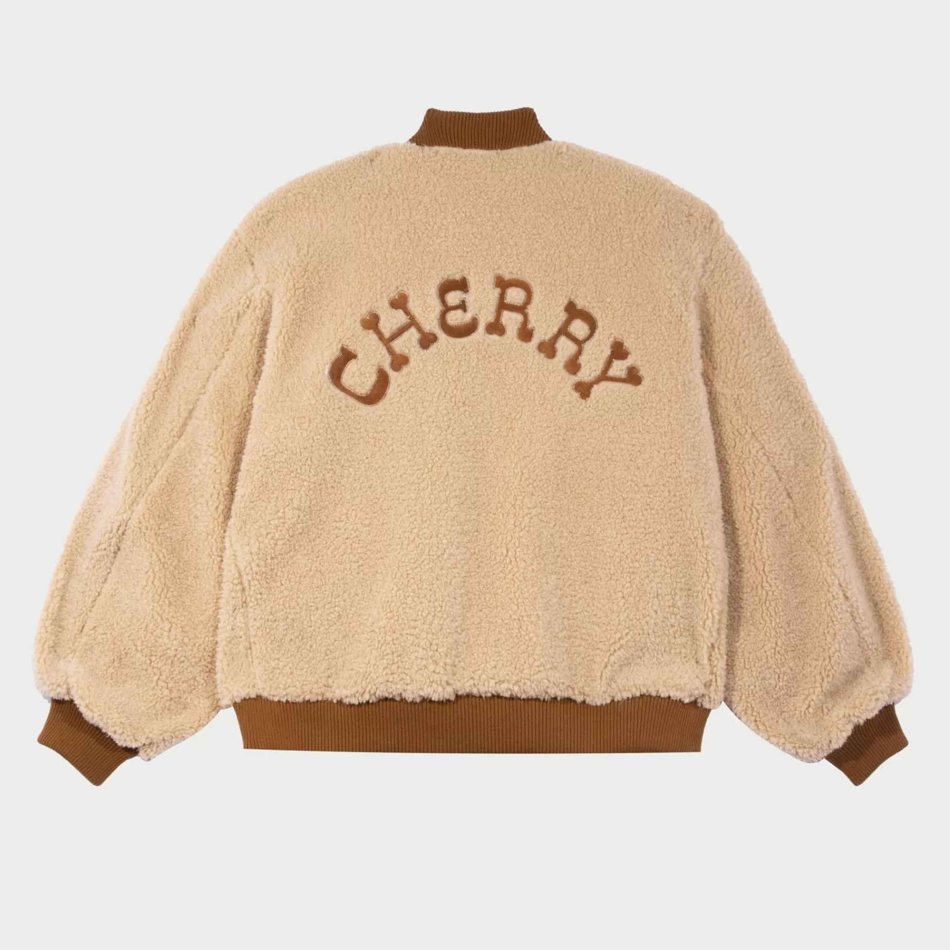 Chaqueta Bomber De Sherpa (Natural)^Cherry Sale