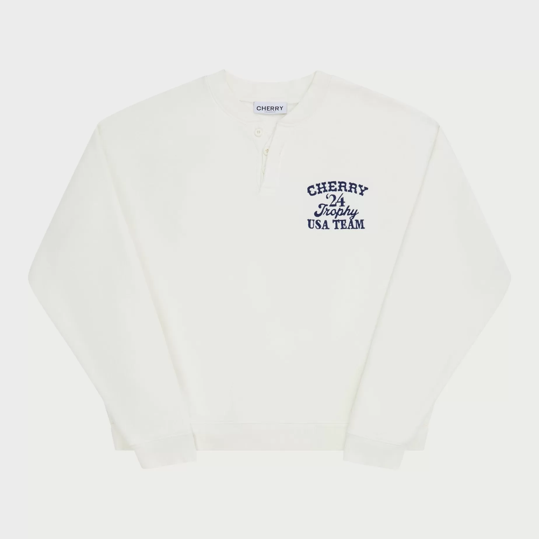 Cuello Redondo Trophy Henley (Blanco Vintage)^Cherry Clearance