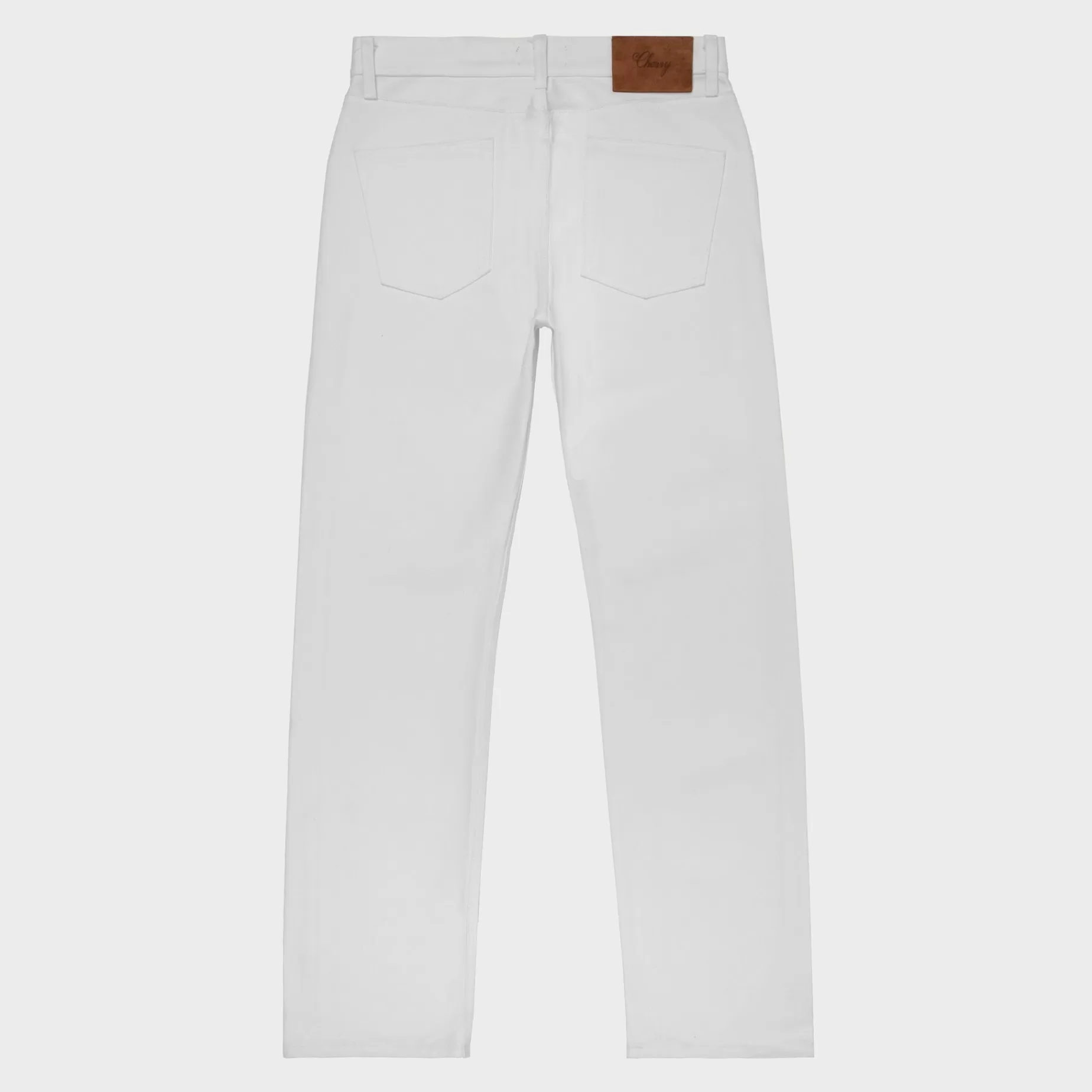 Denim De Pierna Recta Con 5 Bolsillos (Blanco)^Cherry Best Sale