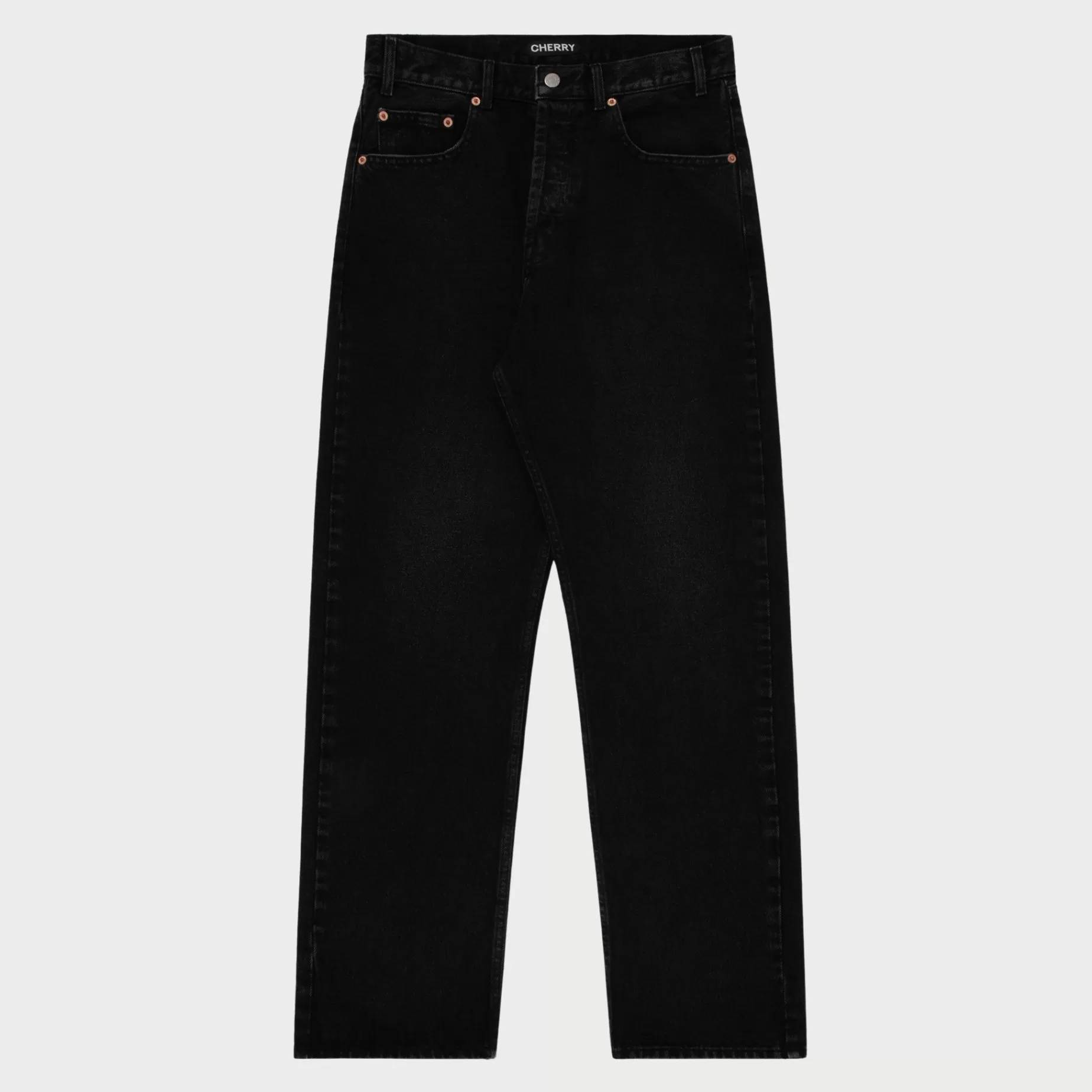 Denim Relajado De 5 Bolsillos (Negro)^Cherry Clearance