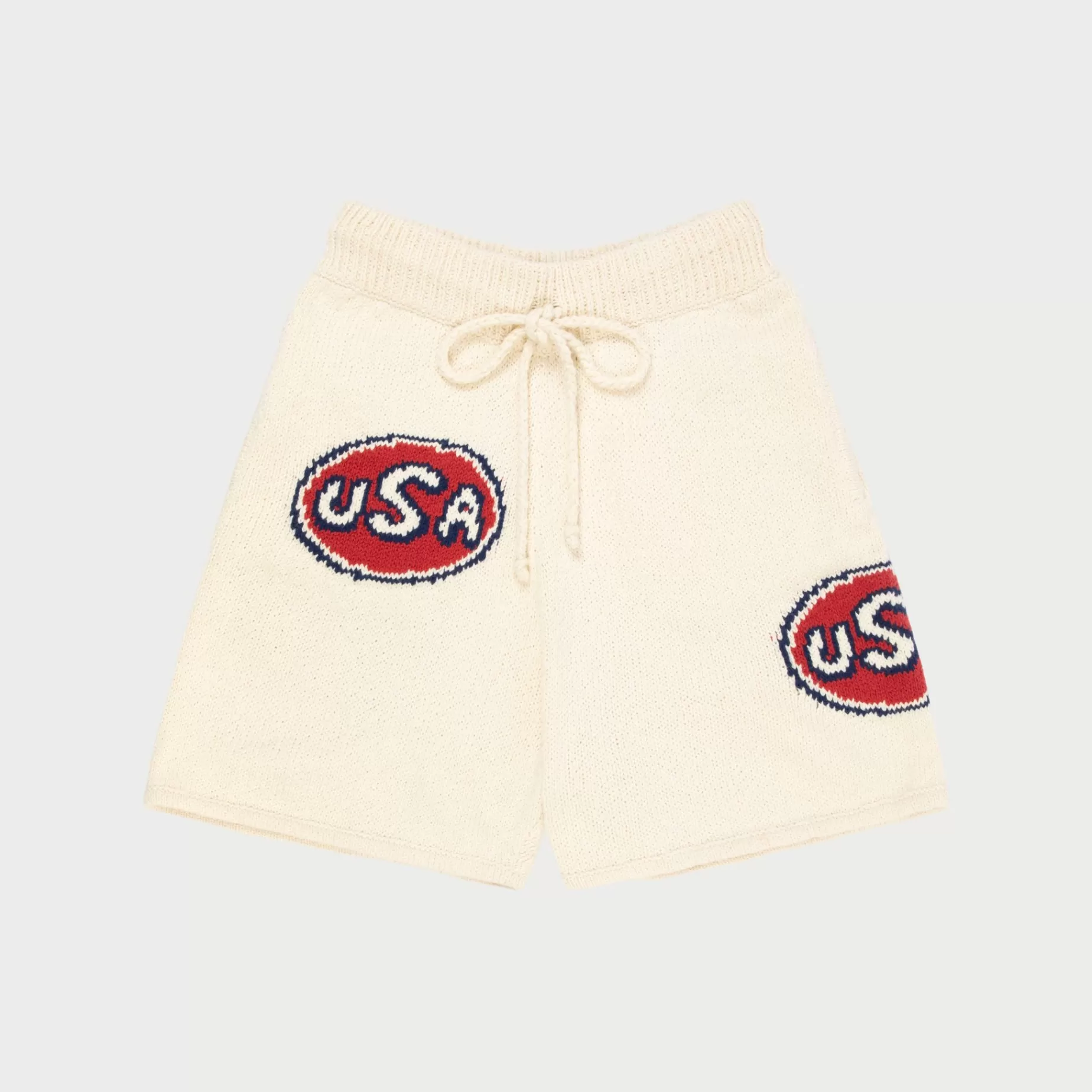 Shorts De Punto Usa (Crema)^Cherry Online