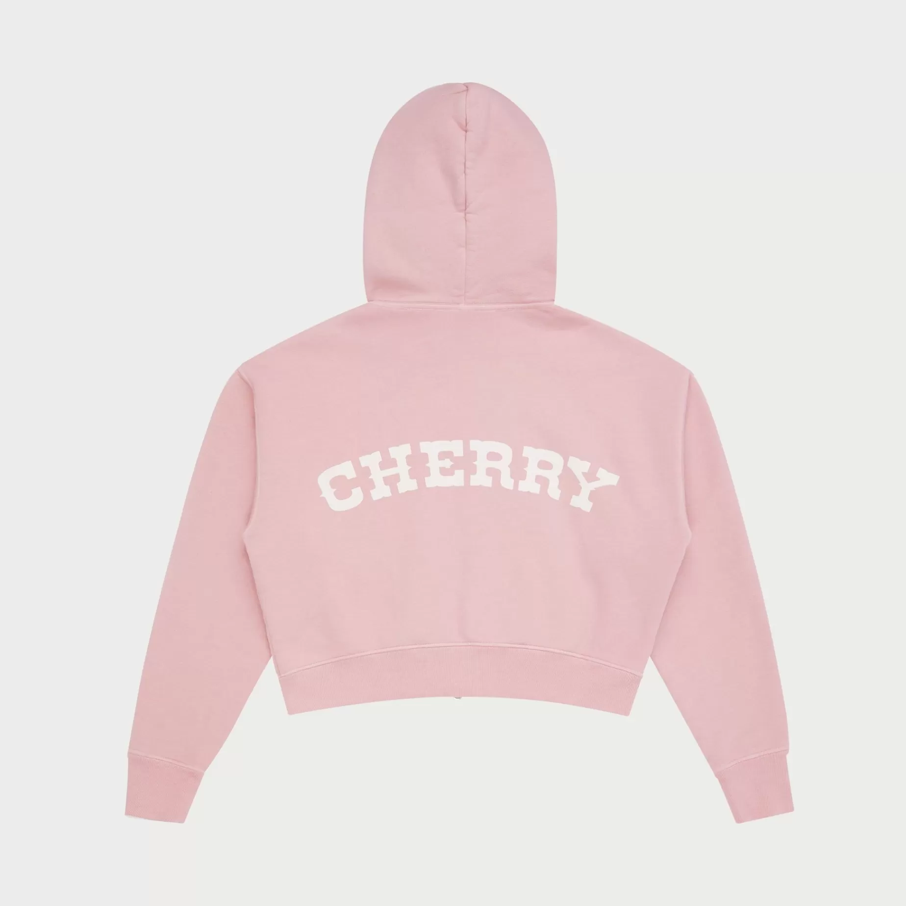 Sudadera Con Capucha Recortada Con Cremallera Para Mujer (Rosa)^Cherry Best Sale
