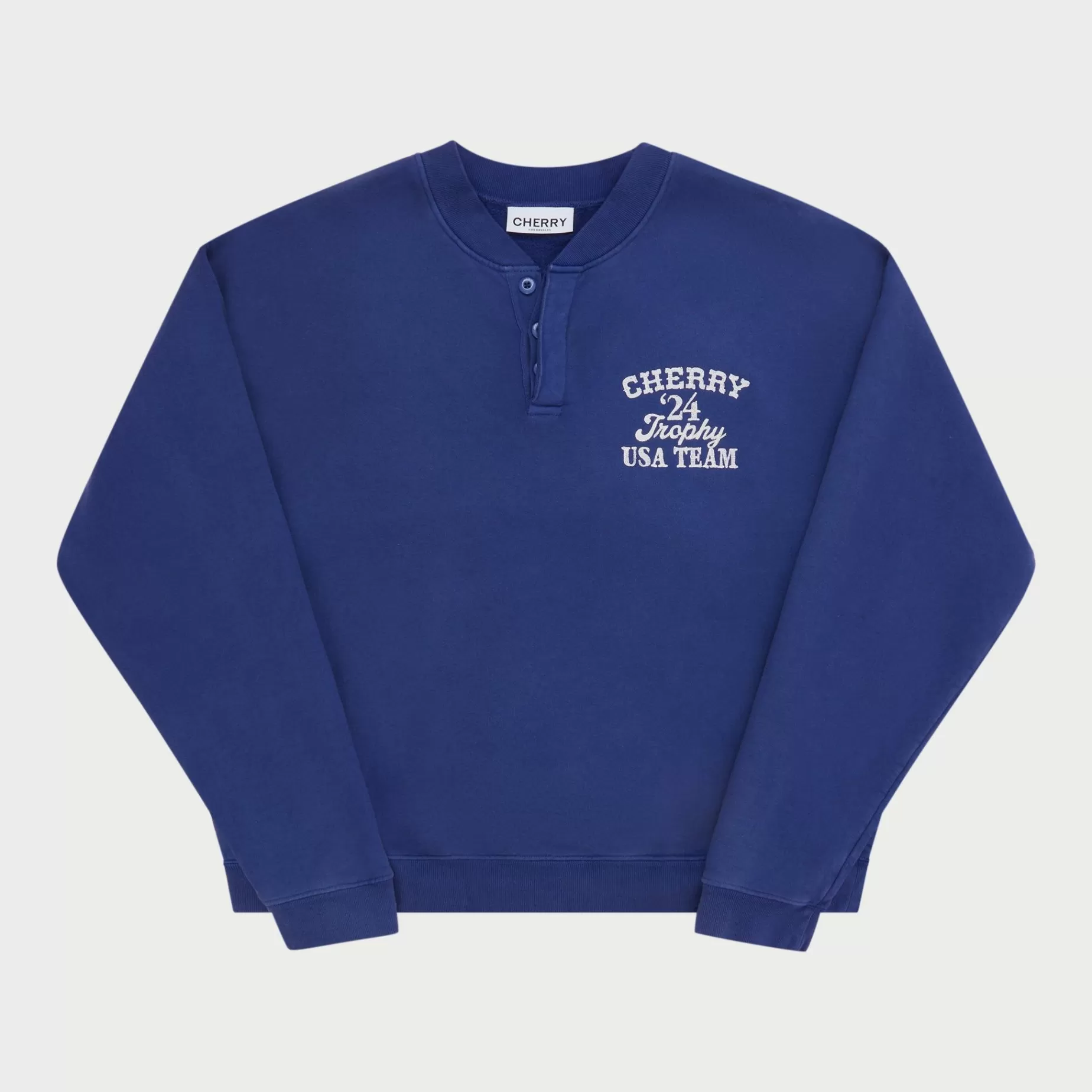 Trophy Henley Crewneck (Real)^Cherry Cheap